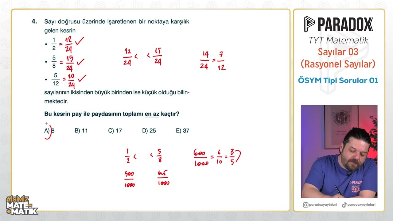 Sayılar-03 (Rasyonel Sayılar)-ÖSYM Tipi Sorular 01