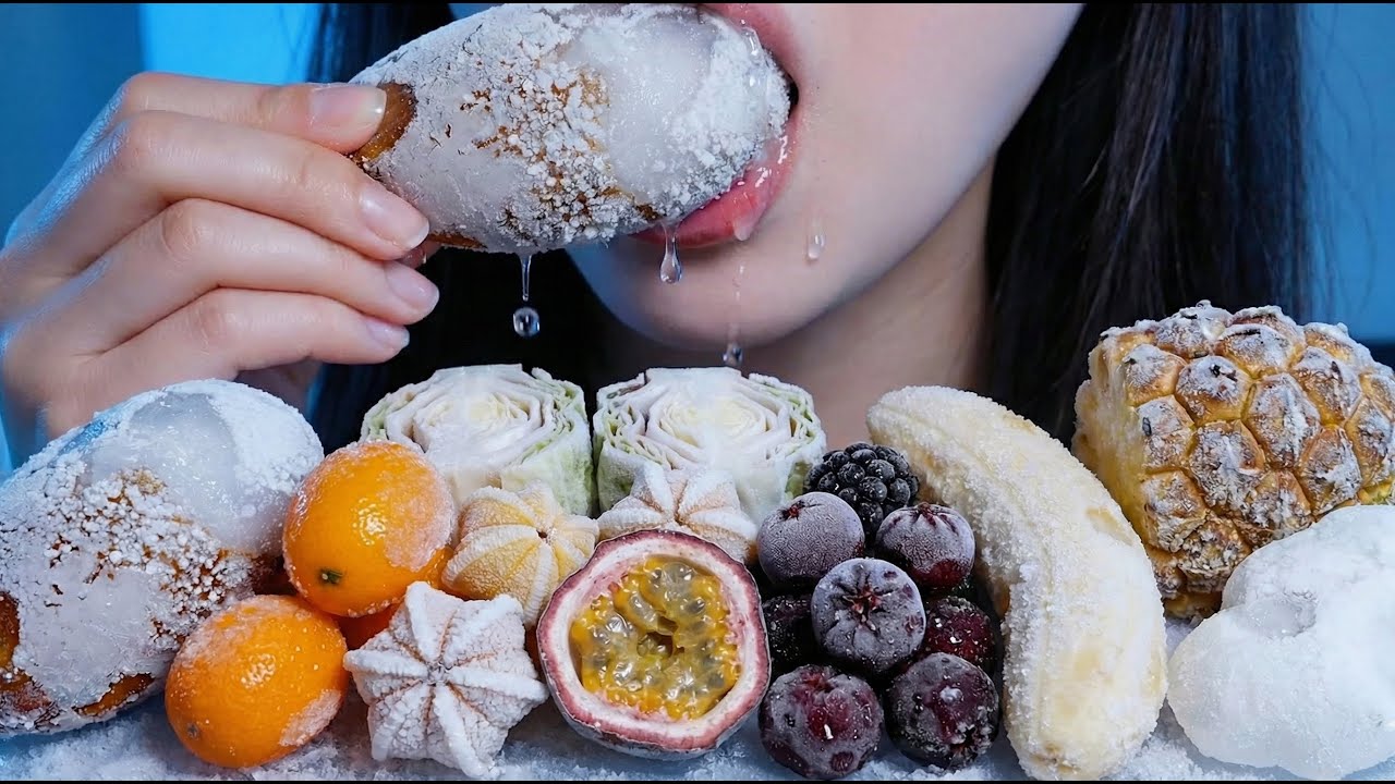 ASMR EATING | FROZEN FRUIT ASMR | EATING SHOW | ASMR EATING