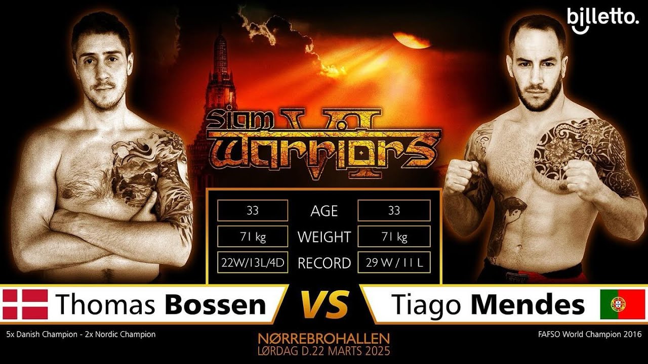 Thomas Bossen (DK) Vs. Tiago Mendes (PT)