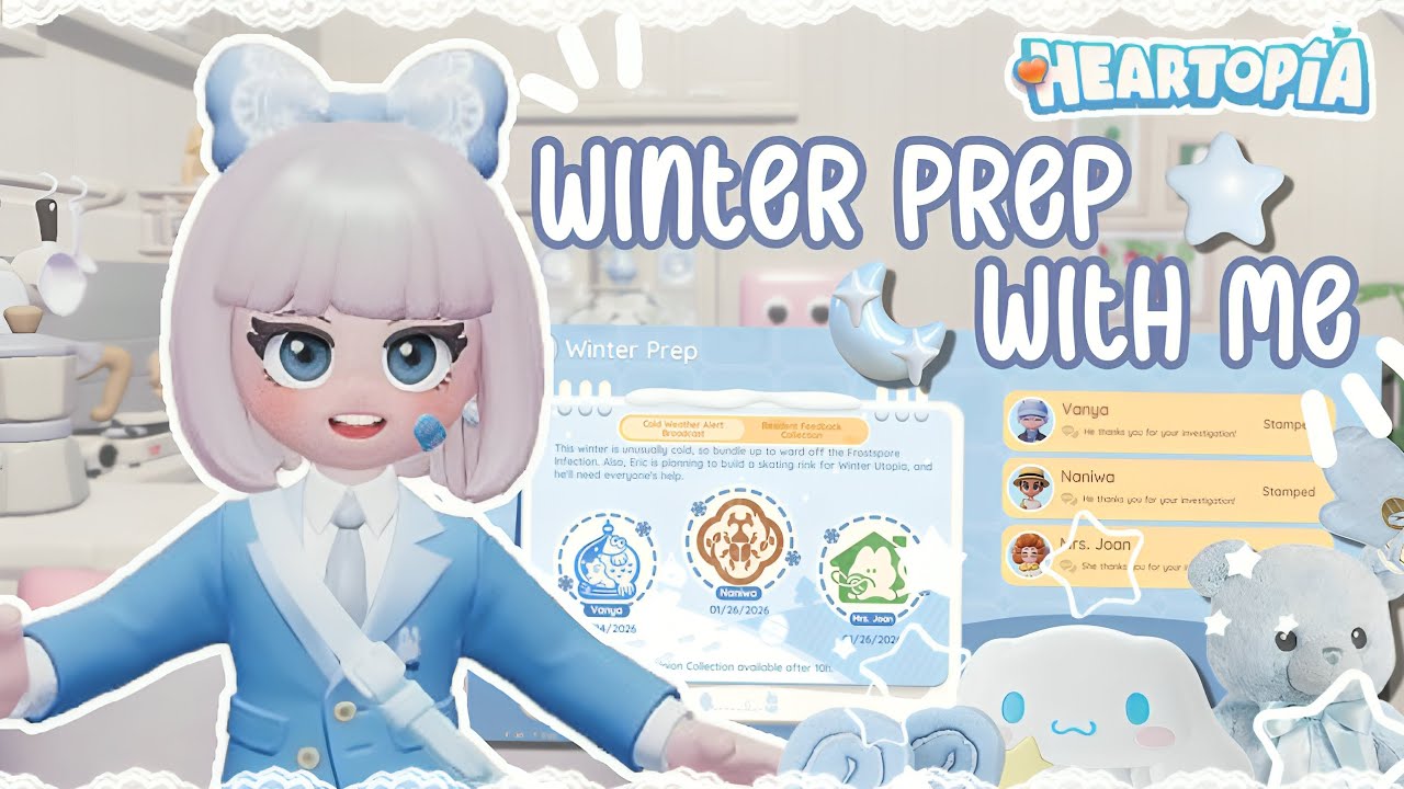 ᨳິ    ׂ  ❄️ new winter prep event in heartopia!  𓈒 🌨️   heartopia cozy gameplay   ྀ ͚
