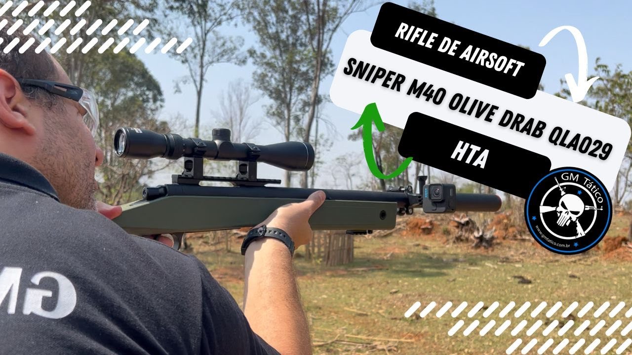 Review Completo da Airsoft Sniper M40 HTA – Alcança 100 Metros?