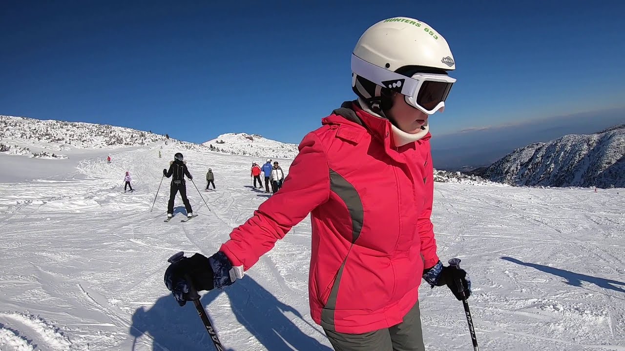 Borovets 2020 top of the gondola down to the chairlifts