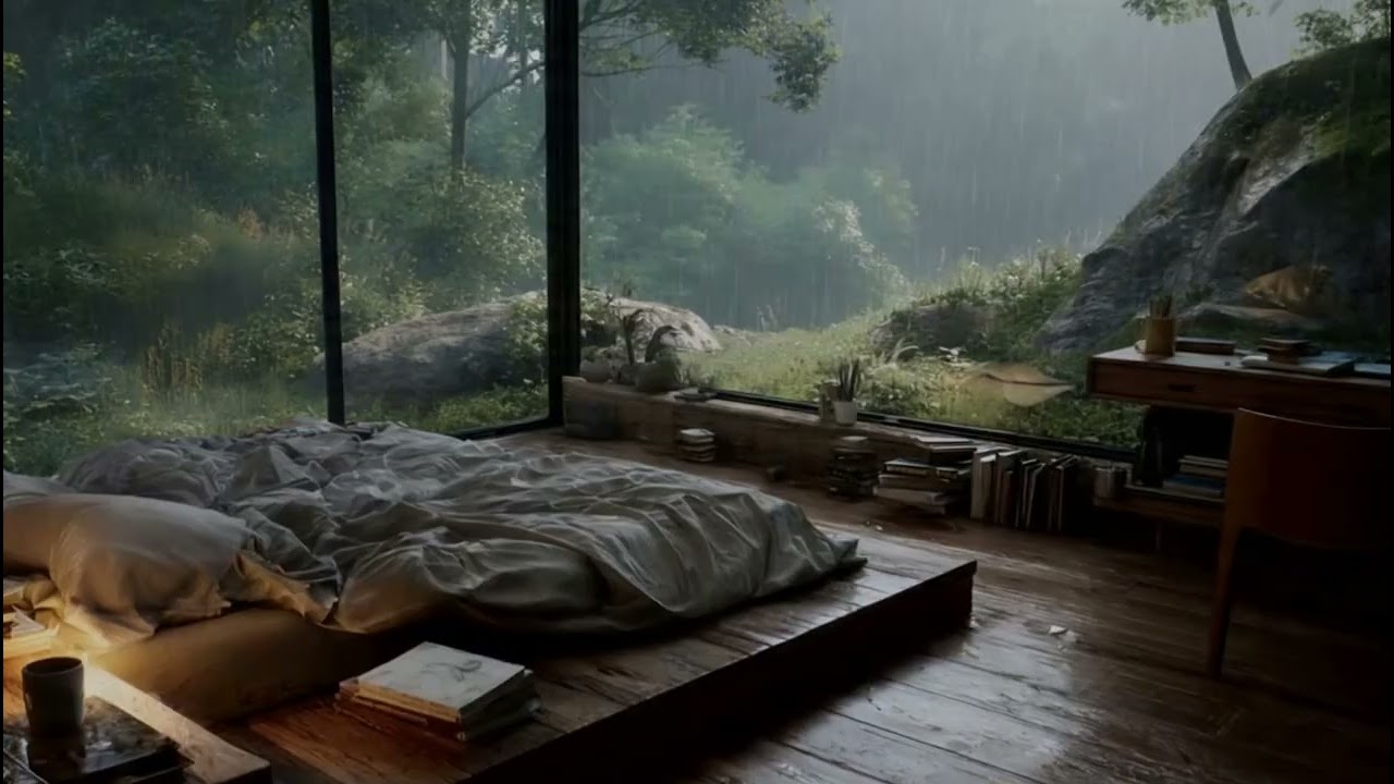 Deep Focus: Rain on Glass & Solo Piano