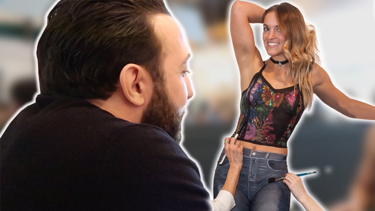 Body Painted Girl Goes on BLIND DATE