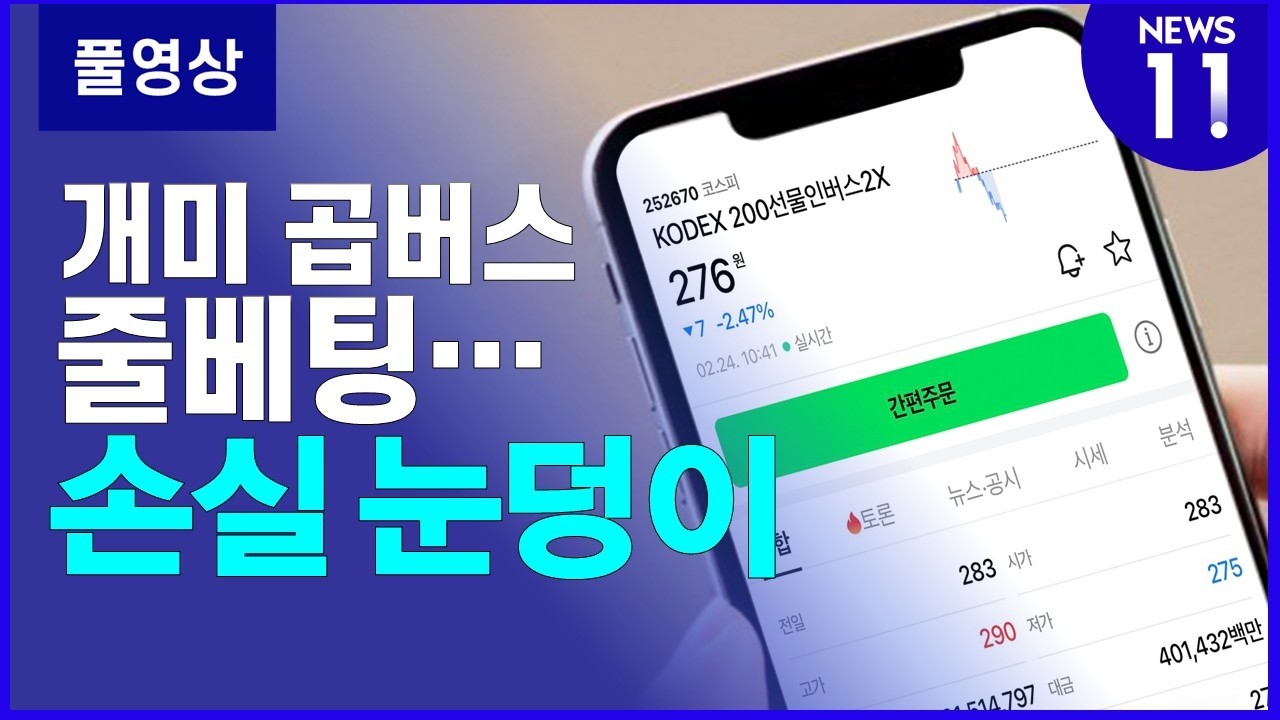 증시 하락 베팅한 인버스 개미…'역배팅'에 거듭 눈물 [NEWS 11 다시보기]