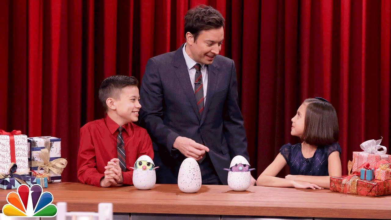 Jimmy Demos the Hottest Christmas Toys with Kid Experts Evan and Jillian