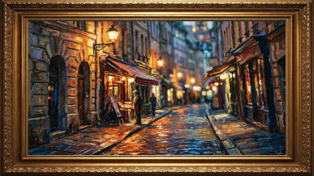 Golden Hour Alley | 4K Romantic City Frame TV Art Display