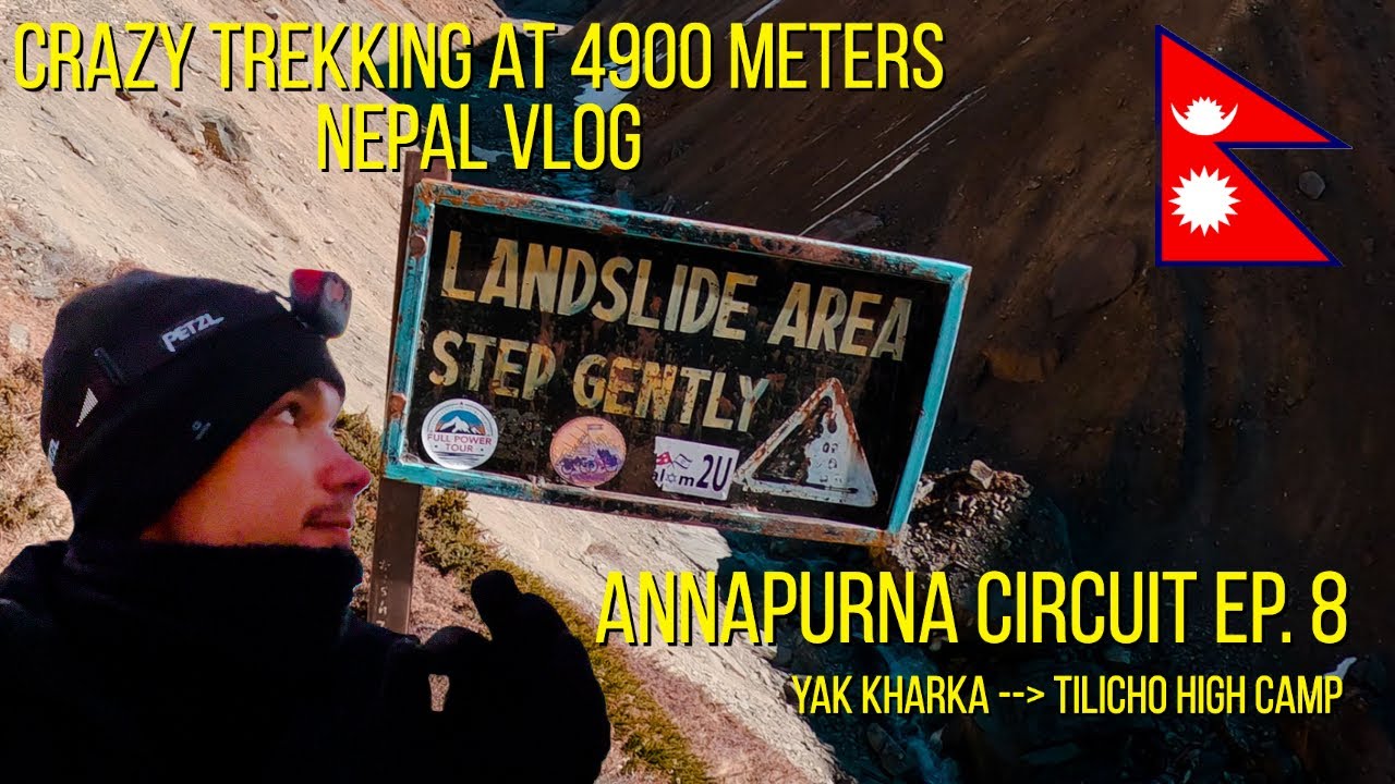 Another Landslide Zone!? More Dangerous Hiking in Nepal |Yak Kharka to Thorong High Camp| Vlog #8 |
