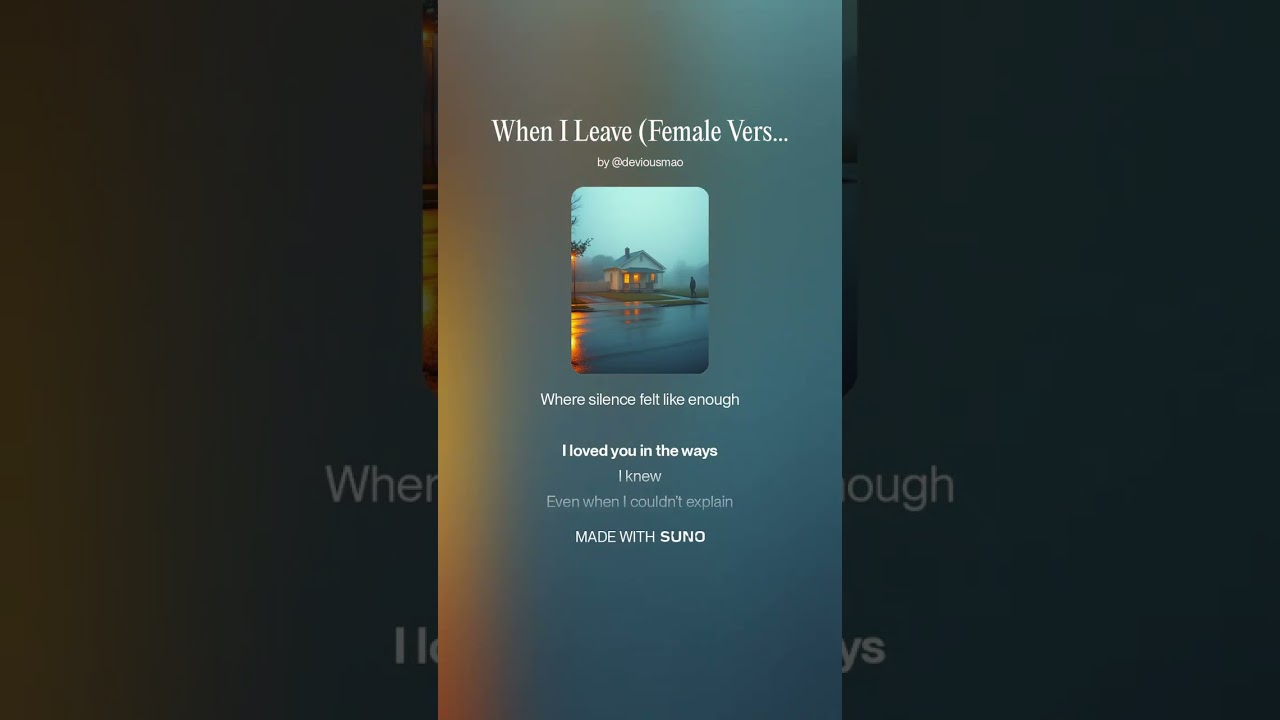 When I Leave (Female Version)
