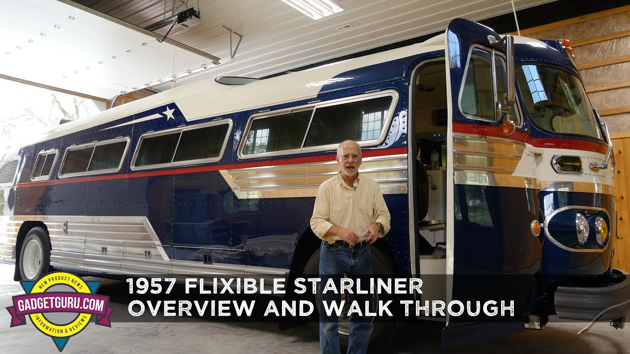 1957 Flexible Starliner — отреставрированный винтажный ретро-автобус. Прогулка по нему