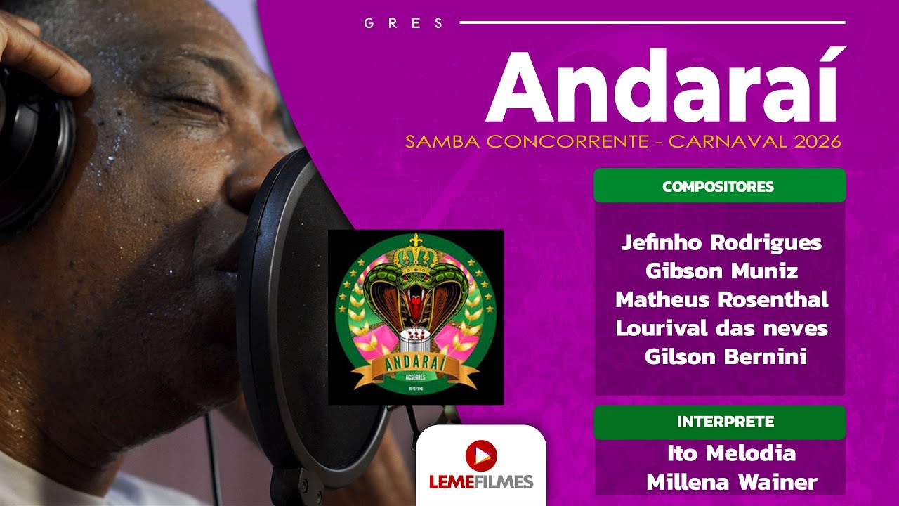 Gres Andara&iacute; 2026 - Samba Concorrente de Jefinho Rodrigues e Parceiros