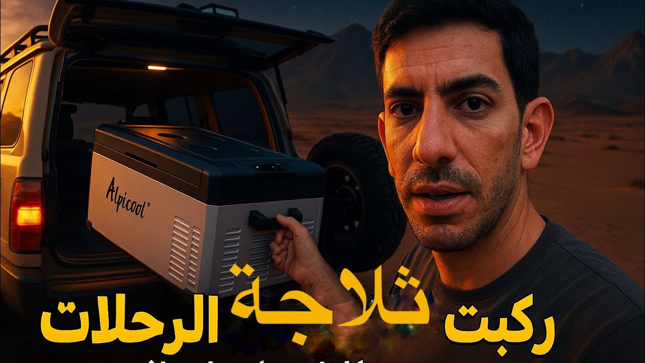 فلوق | ركبت ثلاجة الرحلات Alpicool في سيارتي | تجهيز احترافي للبر والتخييم
