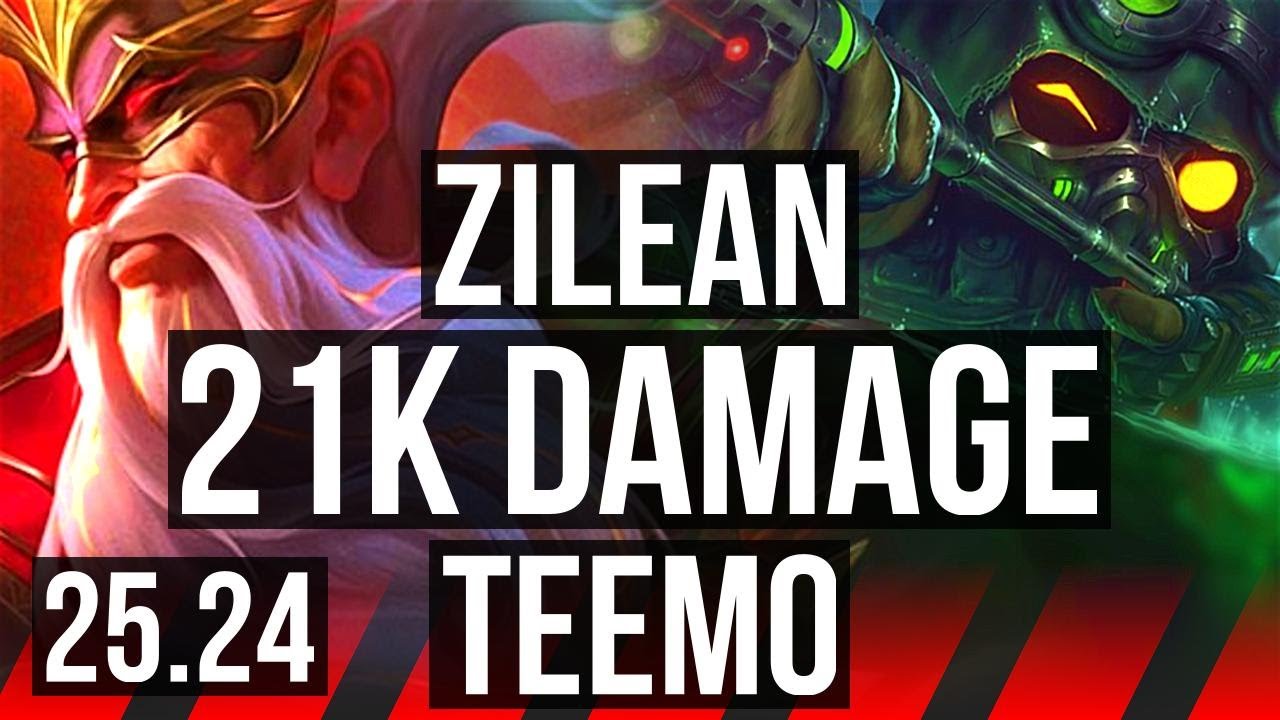 ZILEAN vs TEEMO (TOP) | 21K damage | EUNE Grandmaster | 25.24
