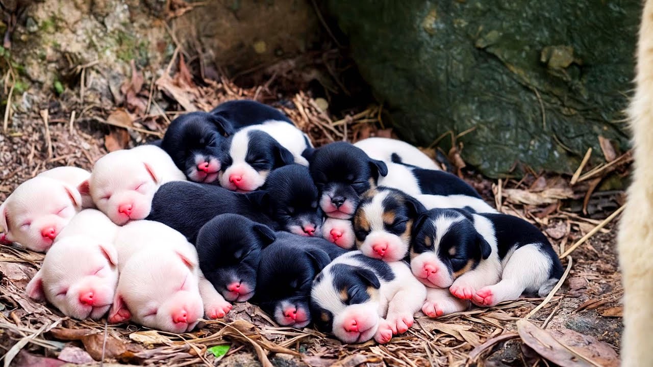 После угощения добрая собака-мама повела меня к своим милым щенкам 🐶❤