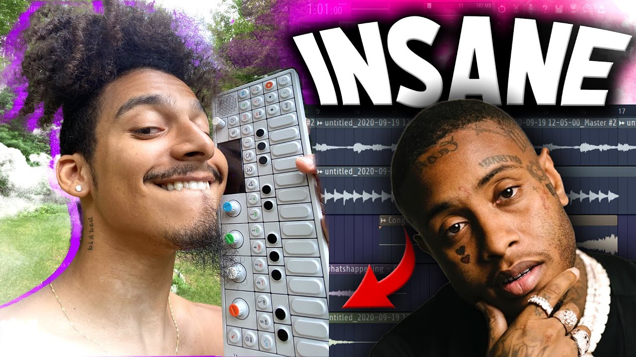 Made a CRAZY Southside/808 Mafia Beat W/ the OP-1 !!