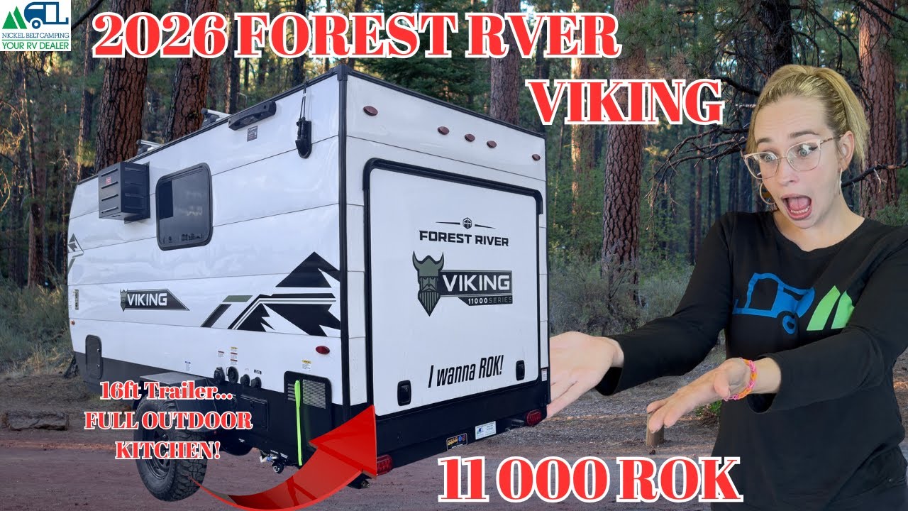 2025 Viking 11000ROK |Shocking Outdoor Kitchen in 16ft Trailer| Full Walk Thru| Nickel Belt Camping