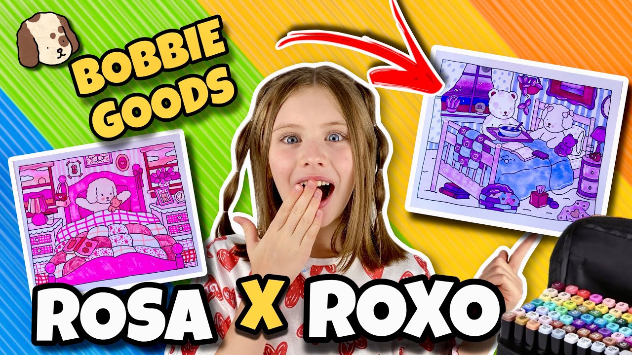 💗 PINTANDO LIVRO BOBBIE GOODS só COM UMA COR - MARCADORES DE ÁLCOOL