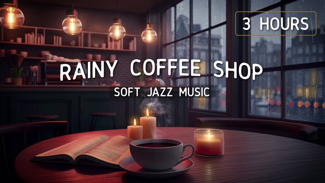 Rainy Coffee Shop Ambience ☕️ Coffee Shop Ambience for Focus & Relaxation