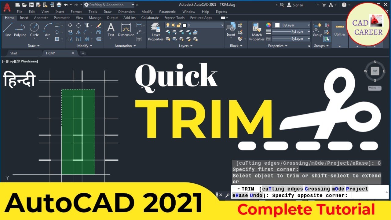 AutoCAD 2021 NEW FEATURES | EXPLAINED QUICK MODE IN TRIM COMMAND | QUICK TRIM IN AUTOCAD 2021