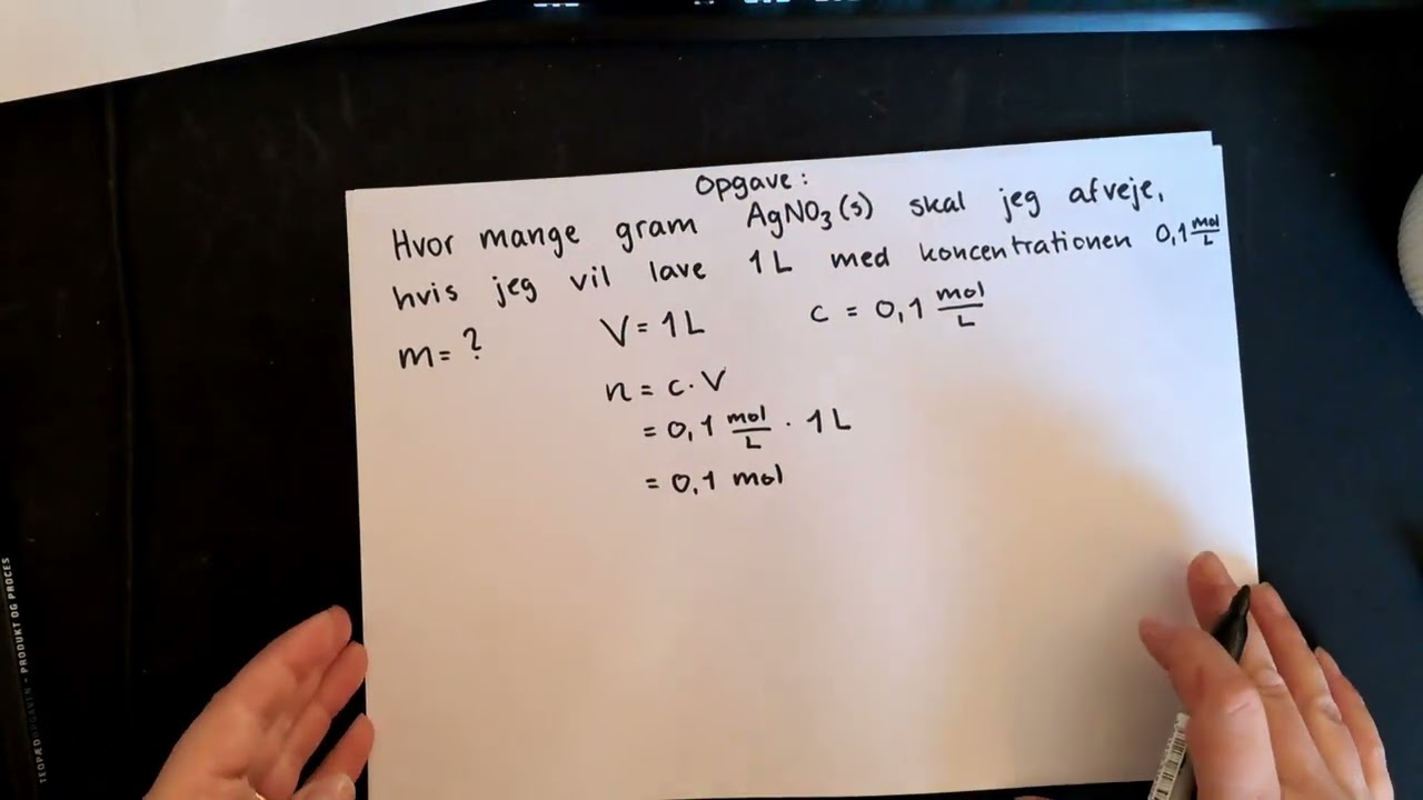 Opgave med både mængde- og koncentrationsberegninger