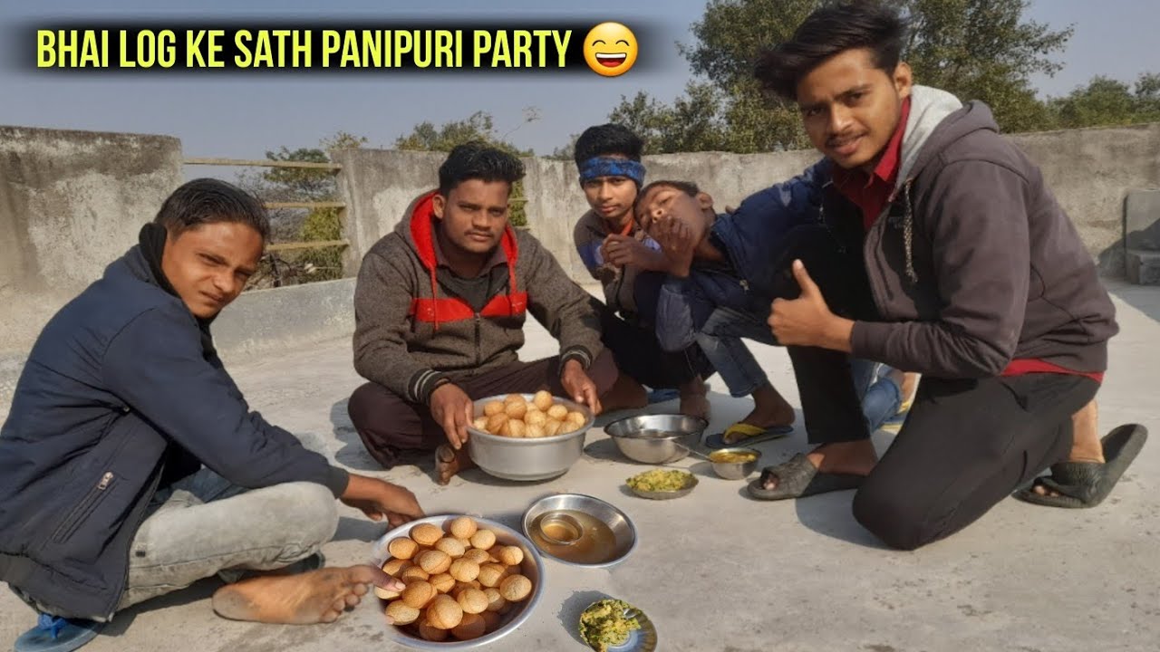 Makar Sankranti mai panipuri party 😍 #vlog
