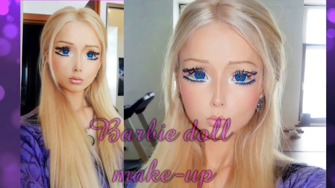 Halloween Makeup Tutorial (Easy) Valeria Lukyanova - Ukrainian Model Barbie Doll Makeup