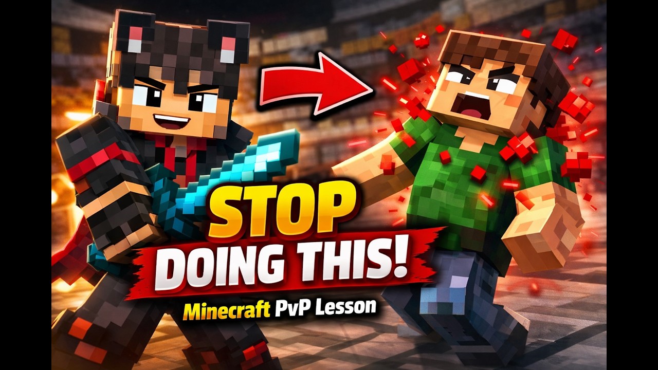I Taught My Friend Minecraft PvP… He Was Clueless 💀