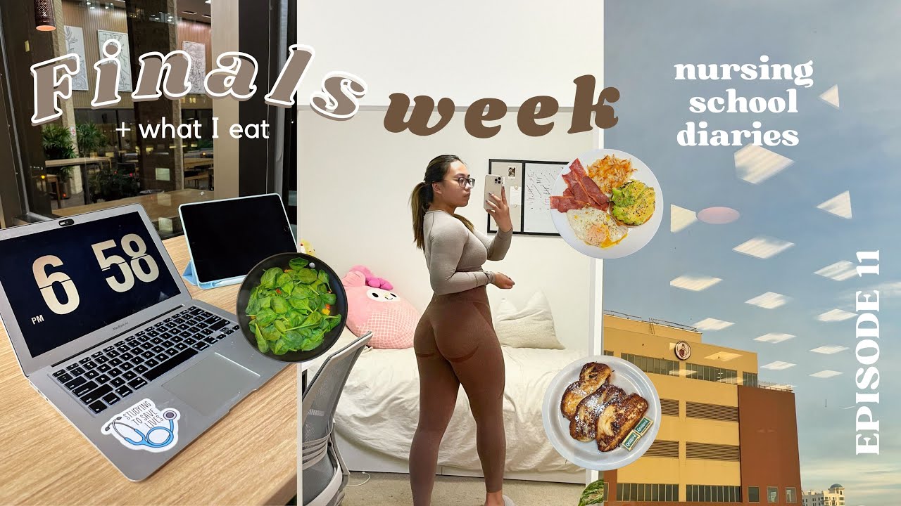 FINALS WEEK IN NURSING SCHOOL ☁️ 🩺 studying, what I eat, mini nvgtn haul | ep 11