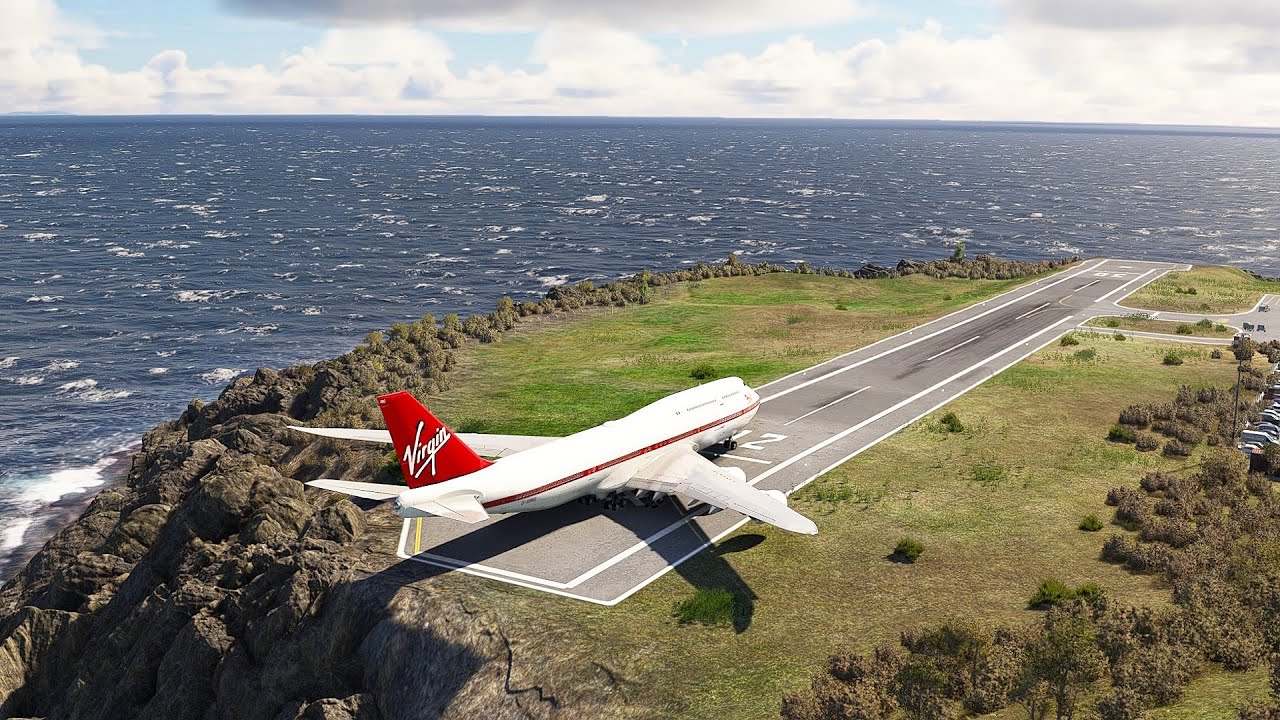 Insane! VIRGIN Retro Boeing 747 Battles Strong Crosswind at Short Runway