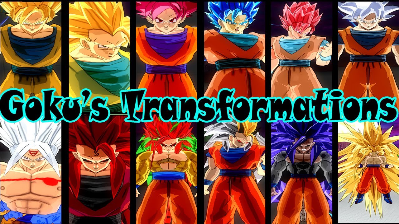 🟢Goku's ALL TRANSFORM INTO A SSJ INFINITY - Dragon Ball Z Budokai Tenkaichi 3 MOD