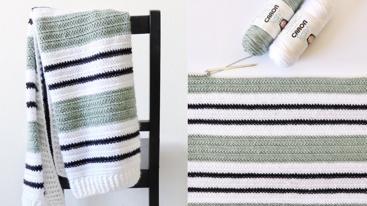 Crochet Herringbone Stitch (Woodland Heather Crochet Blanket)