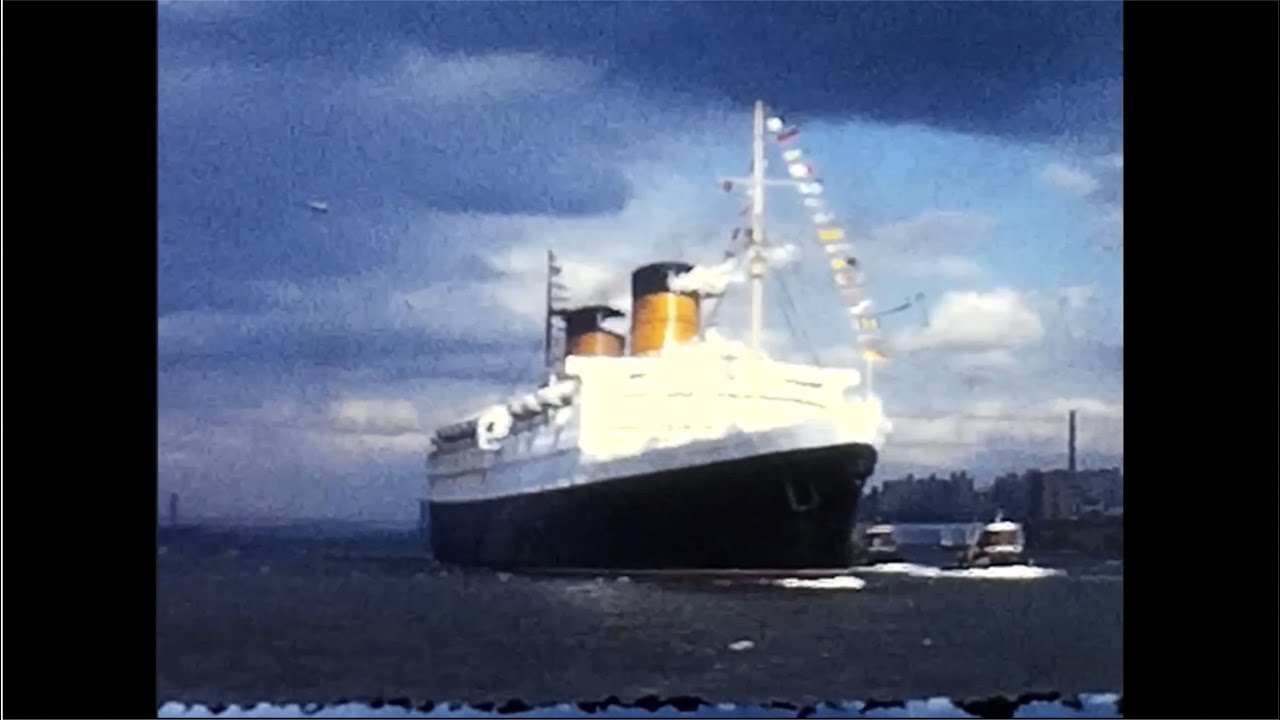 RMS Queen Elizabeth departs New York City for the final time (1968)