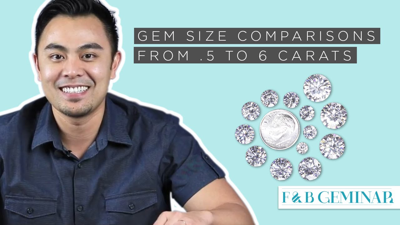 Gem Size Comparisons from .5 to 6 Carats