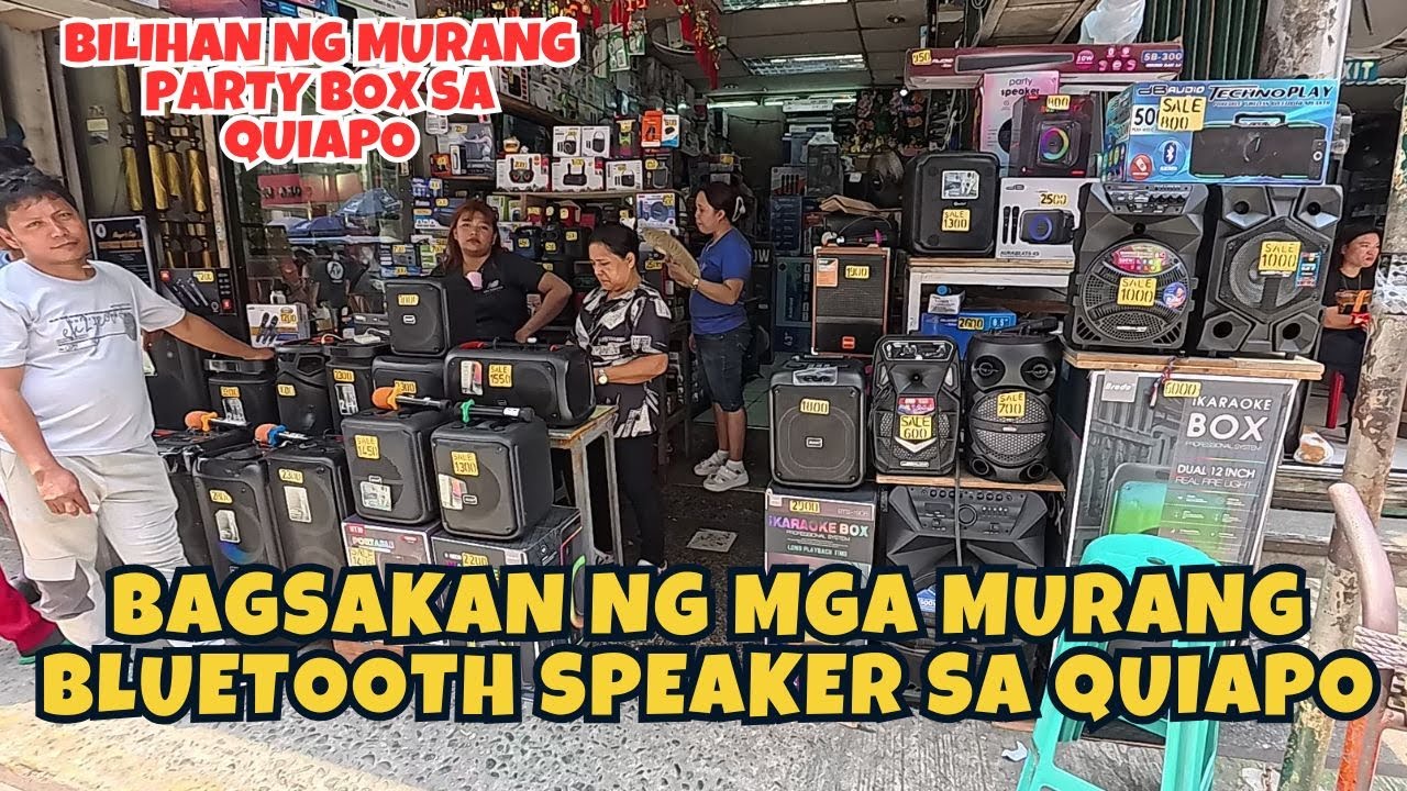 BAGSAKAN NG MGA MURANG BLUETOOTH SPEAKER PARTY BOX SA QUIAPO MANILA