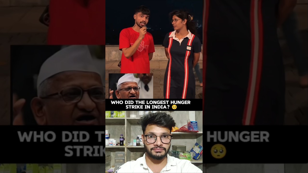 Who did the longest hunger   strike in India? 🥺 #hungerstrike #tren