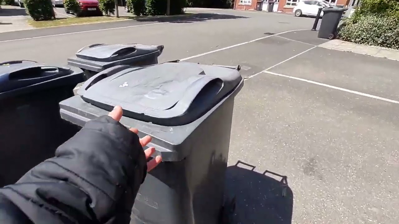 putting the bins back after collection