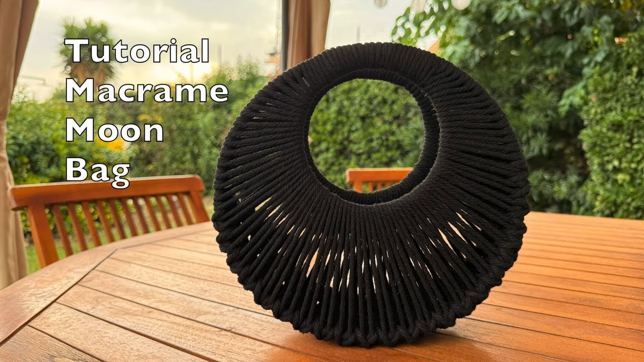 Tutorial Macrame Moon Bag