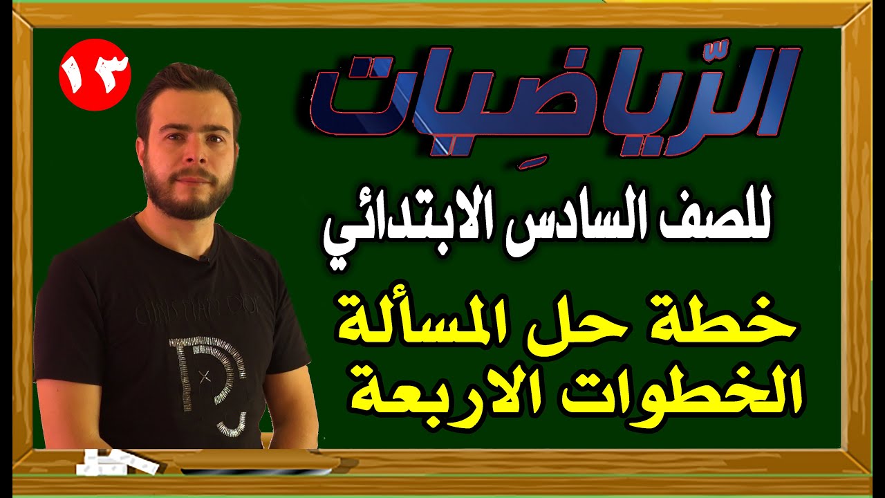 خطة حل المسألة الخطوات الاربعة للصف السادس الابتدائي