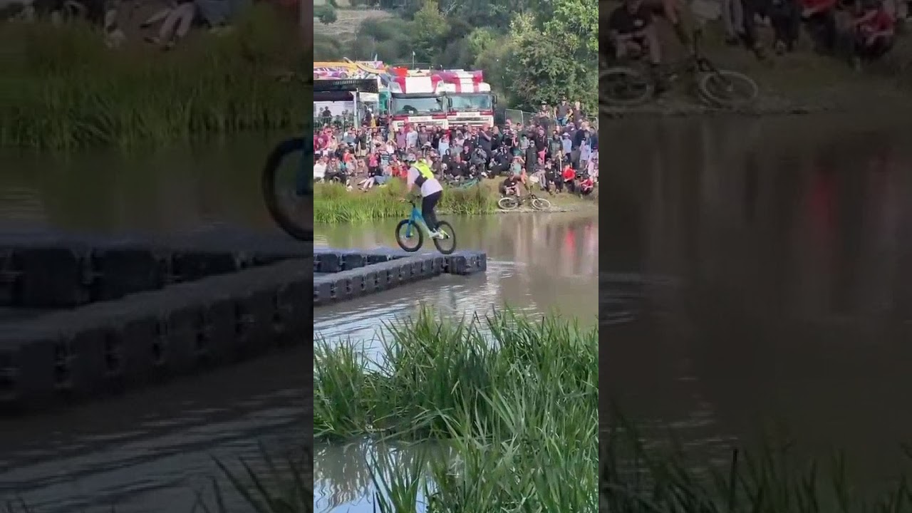 Bisikletle Suyun Üstünde! 😱 İmkansız Denge Challenge'ı | Floating Bridge MTB Fail/Başarı