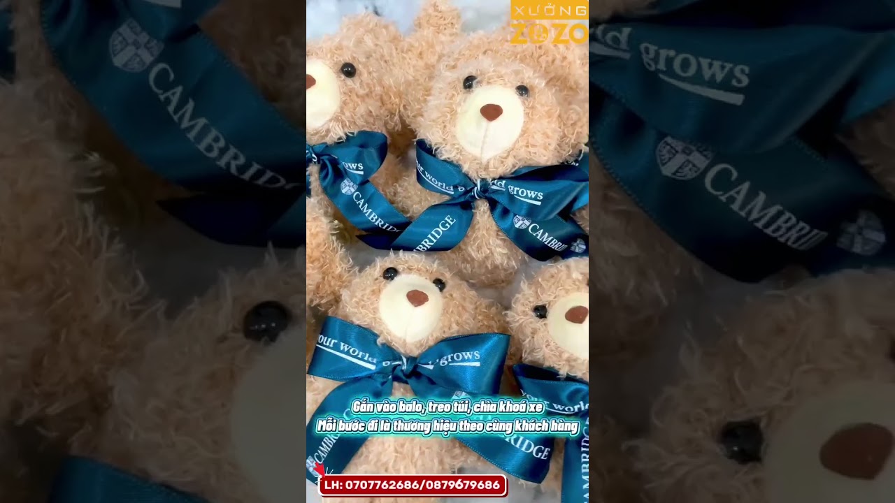 :🧸 Móc Khóa Gấu Bông Mini – Nhỏ Mà “Gây Thương Nhớ”!