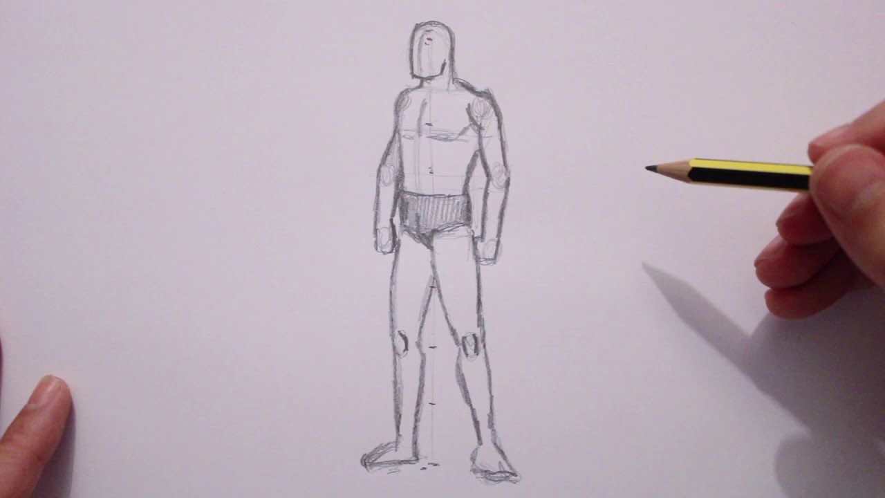 Cómo dibujar el cuerpo masculino | Proporciones y estructura básica