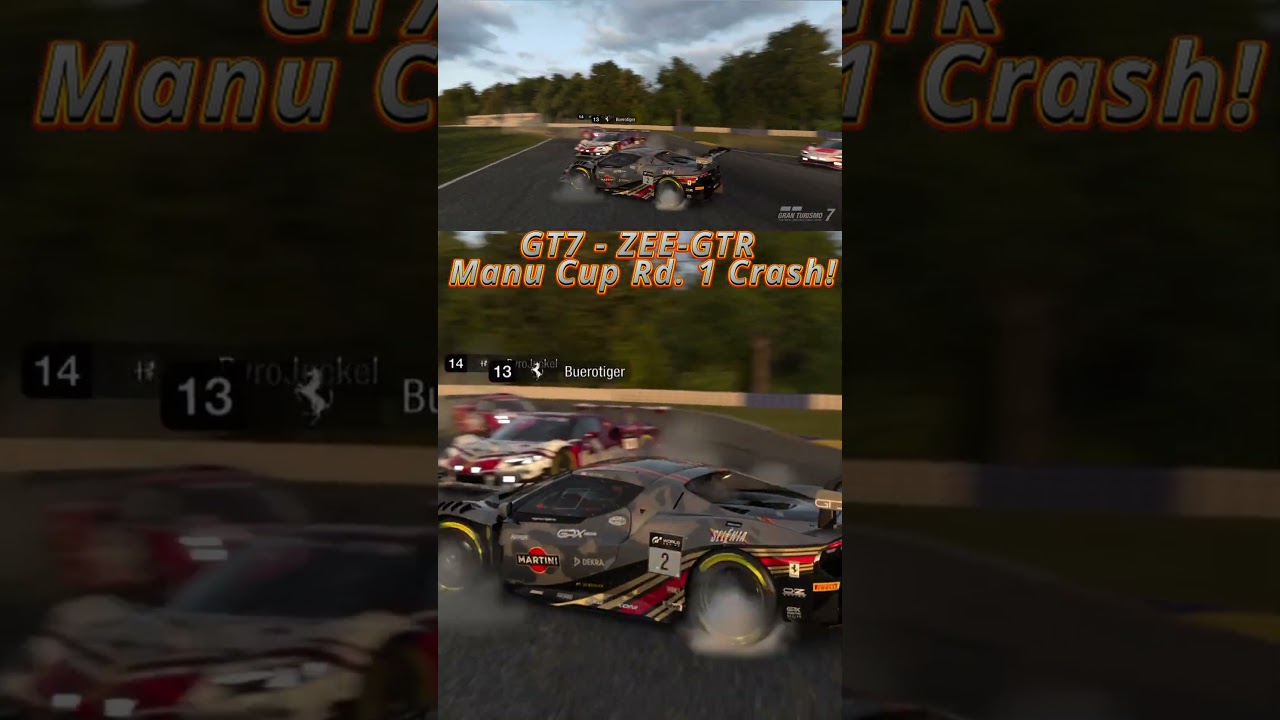 GT7 - ZEE-GTR - Manufacturers Cup Rd.1 Bad Crash Clip - 