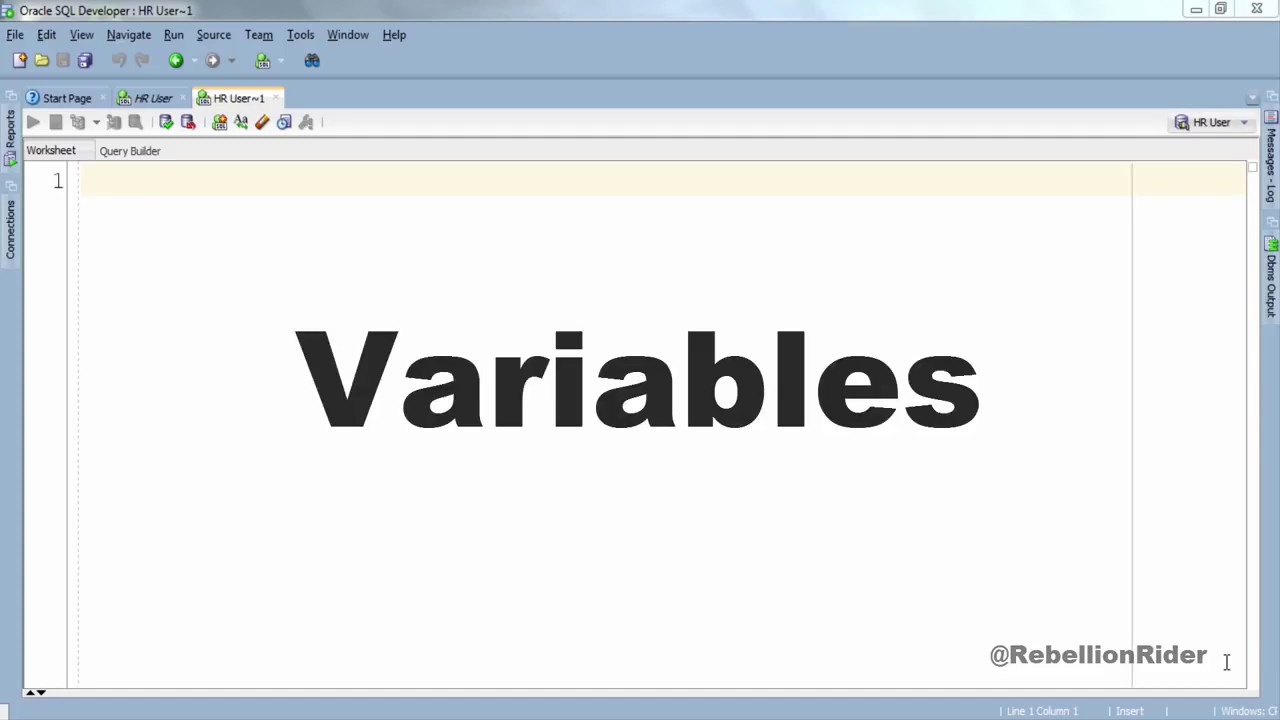 PL SQL tutorial 2   PL SQL Variables in Oracle Database By Manish Sharma RebellionRider