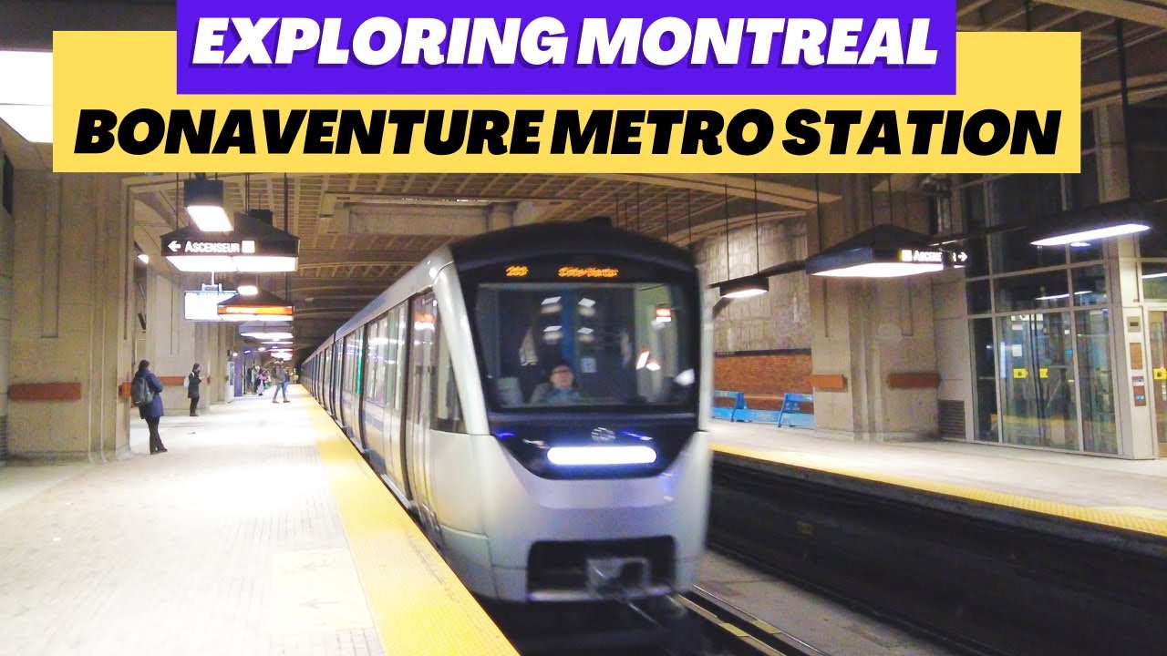 Downtown Montreal: Walk to Bonaventure Metro Station [4K] #metro
