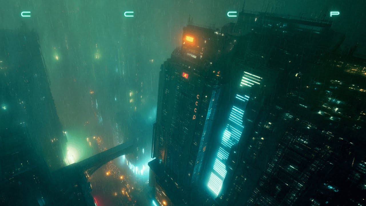 CCCP - Blade Runner Ambience - Pure Cyberpunk Ambient Music for Focus - Deep Synth Music & Rain