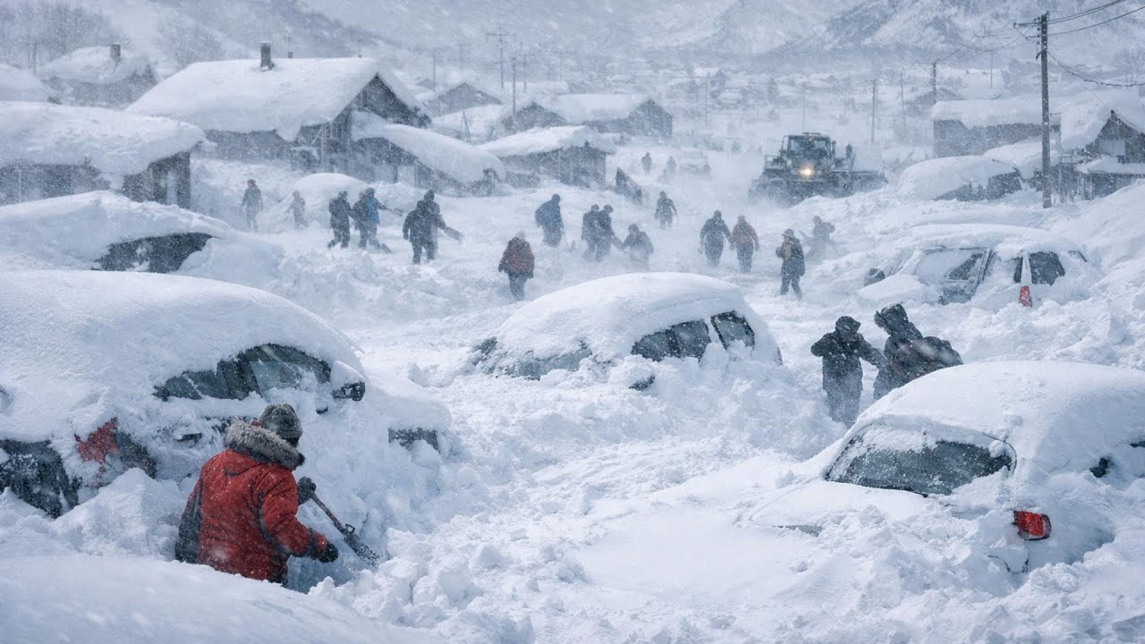 Blizzard Buries Russia: Kamchatka Residents Struggle to Escape, Braving Extreme Subzero Temperatures