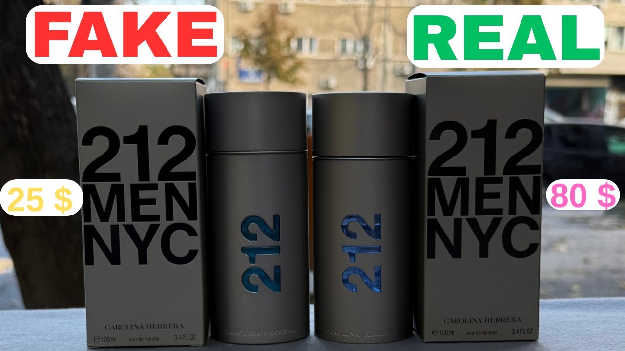 Fake vs Real Carolina Herrera 212 Men NYC Perfume 100 ml