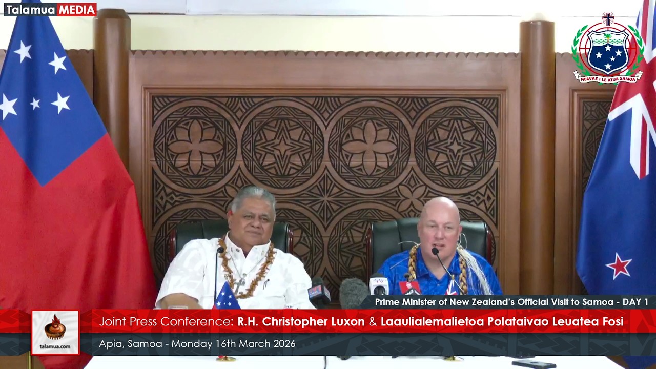 Joint Press Conference: Rt. Hon. Christopher Luxon & Hon. Laaulialemalietoa Polataivao Fosi Schmidt