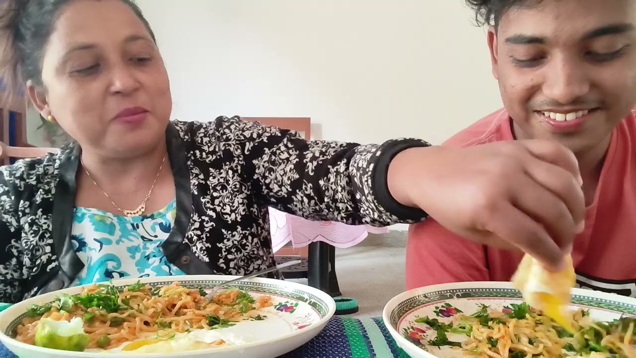 Mukbang with my son