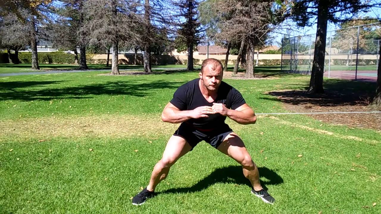 EXERGENIE lateral squats.  